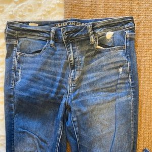 American eagle next level stretch ripped skinny jeans